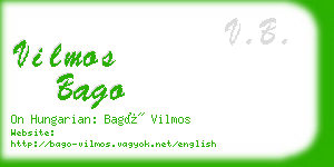 vilmos bago business card